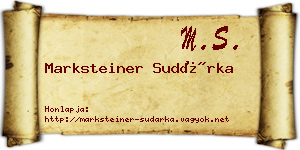 Marksteiner Sudárka névjegykártya